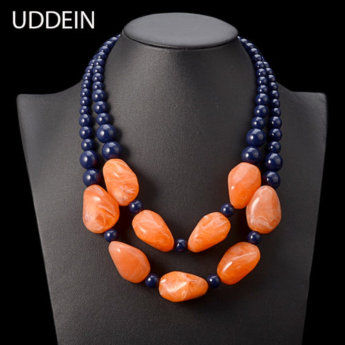 maxi necklace women double layer