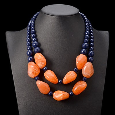 maxi necklace women double layer