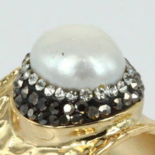 Load image into Gallery viewer, natural big pearl druzy finger rings