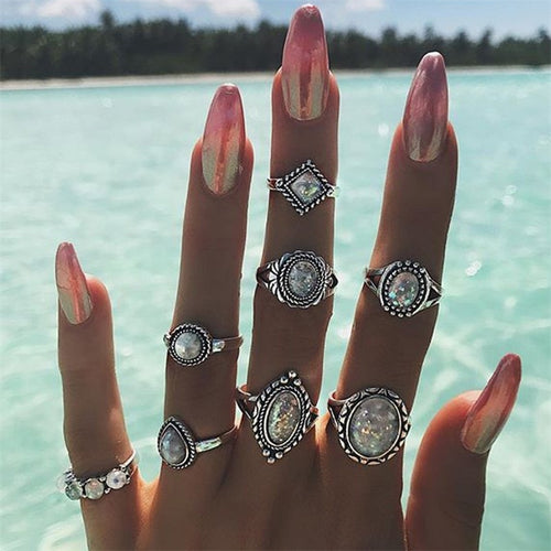 Fashion Bohemian Round Geometry