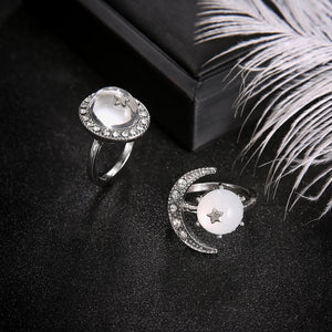 Transparent Crystal Gem Round Moon