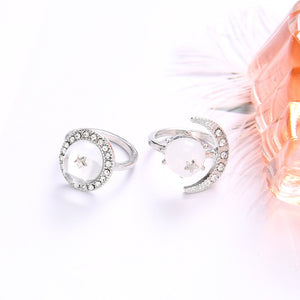 Transparent Crystal Gem Round Moon