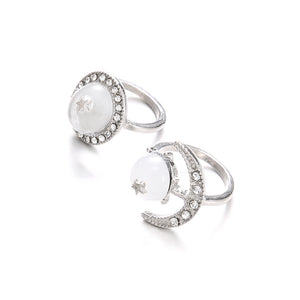 Transparent Crystal Gem Round Moon