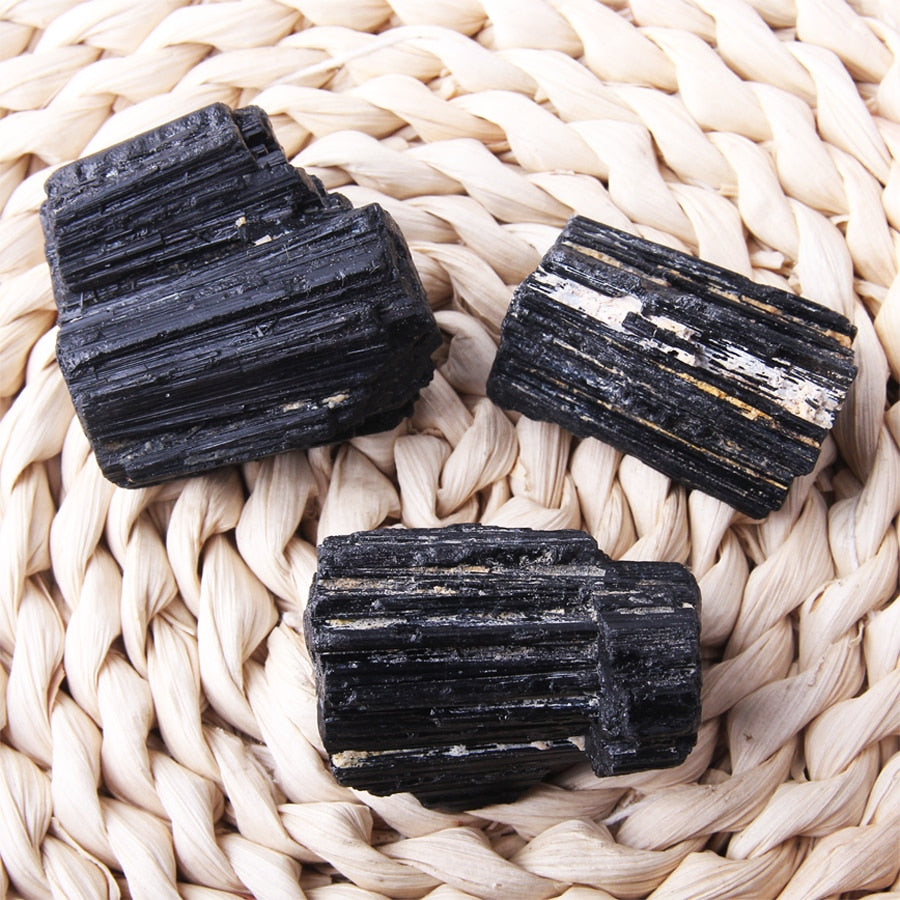 Natural Black Tourmaline Crystal Gemstone