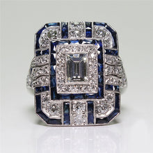Load image into Gallery viewer, Cubic Zircon Ring Men Geometric