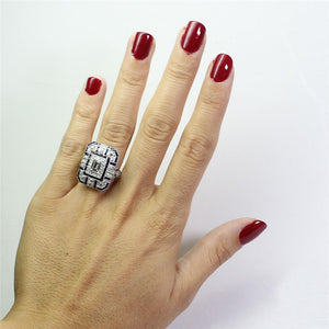 Cubic Zircon Ring Men Geometric