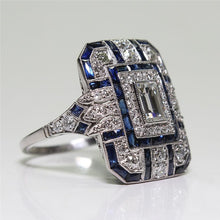 Load image into Gallery viewer, Cubic Zircon Ring Men Geometric