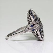 Load image into Gallery viewer, Cubic Zircon Ring Men Geometric