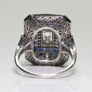 Cubic Zircon Ring Men Geometric