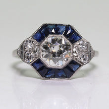 Load image into Gallery viewer, Silver Plated Blue Gems