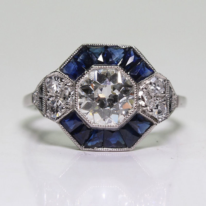Silver Plated Blue Gems